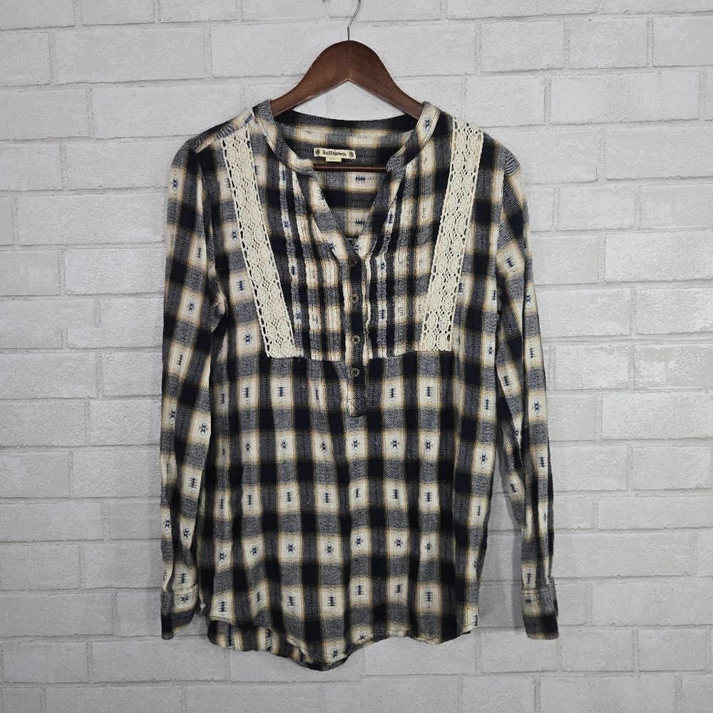 Ruff Hew plaid print long sleeve top